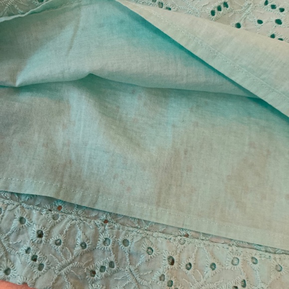 Vintage LL Bean Cotton Eyelet Skirt with Lining Size 12 - Picture 4 of 6